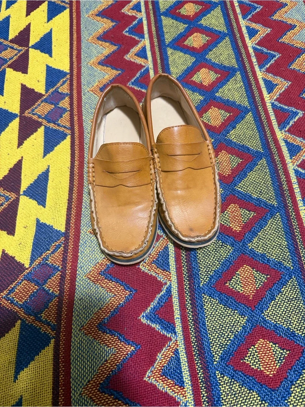 Women’s  Classic Tan Leather Penny Loafers real leather no brand open to offers: